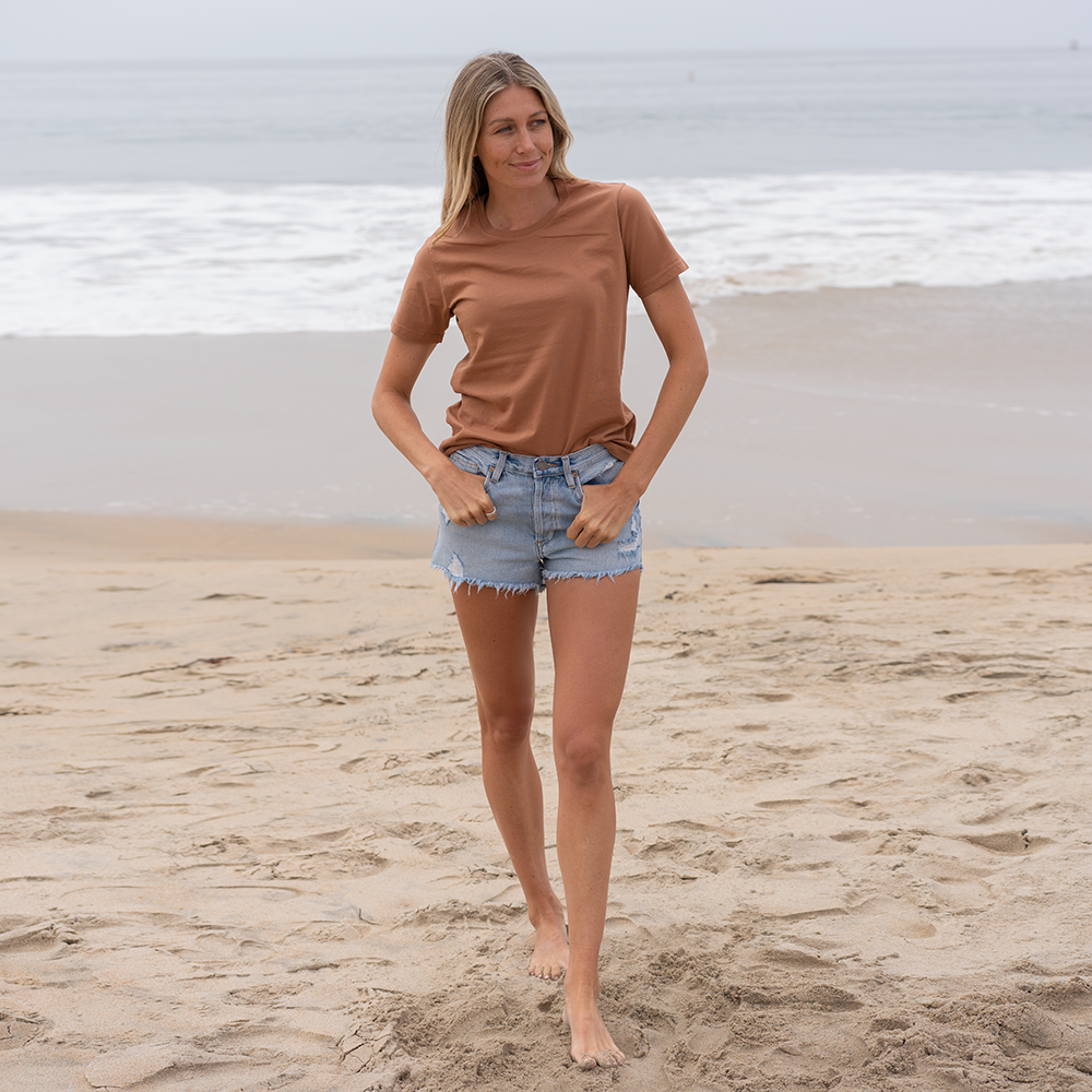 Womens Short Sleeve Crew Neck