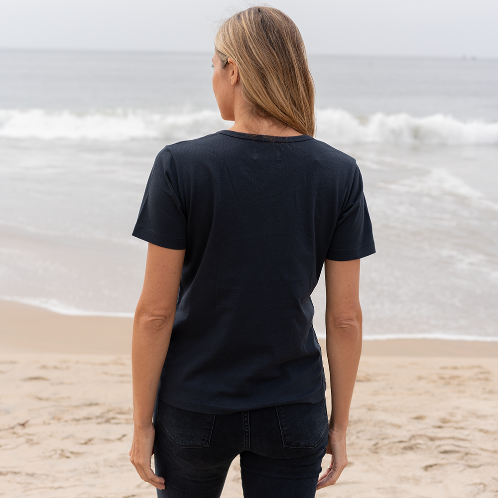 Womens Deep V-neck T-shirt