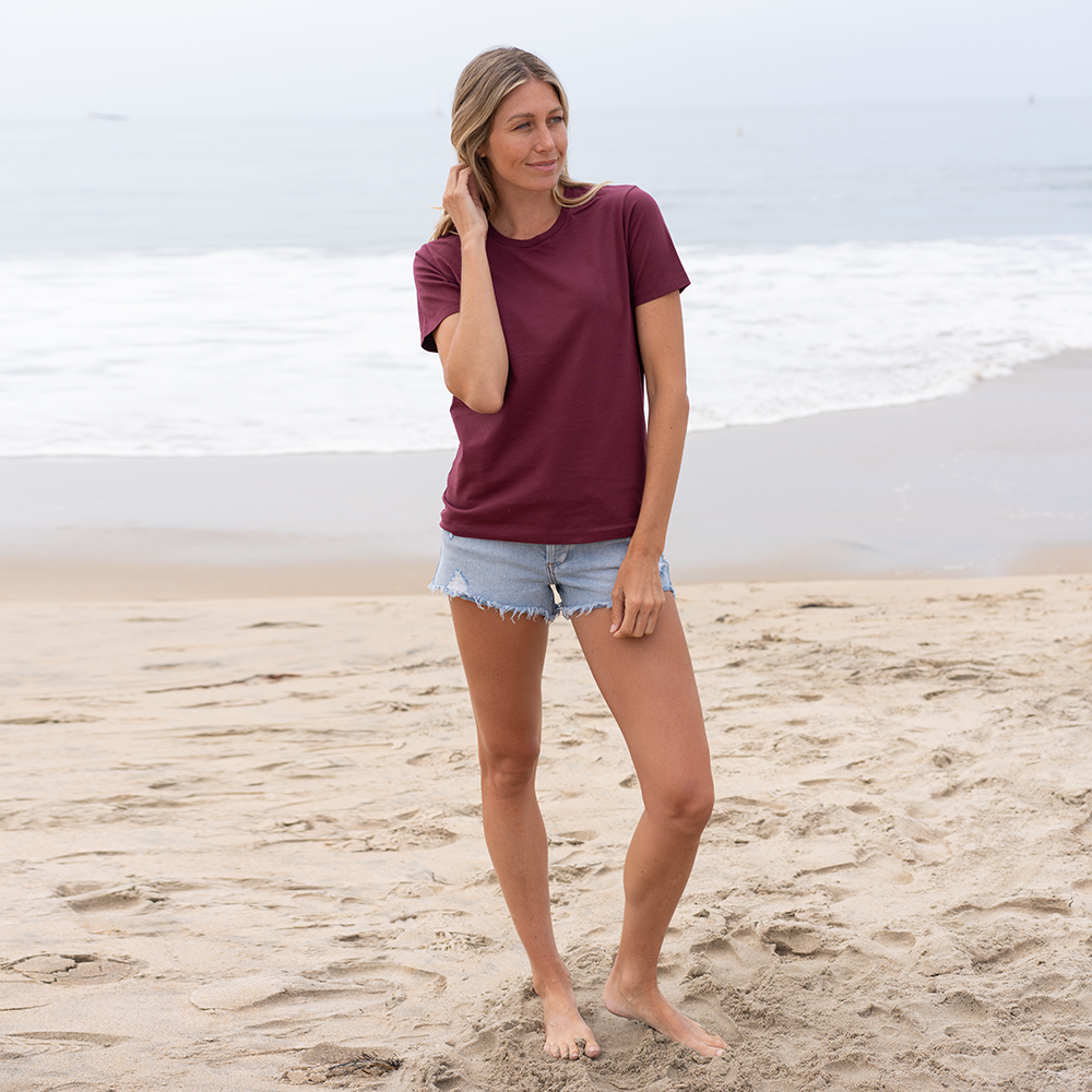 Womens Short Sleeve Crew Neck