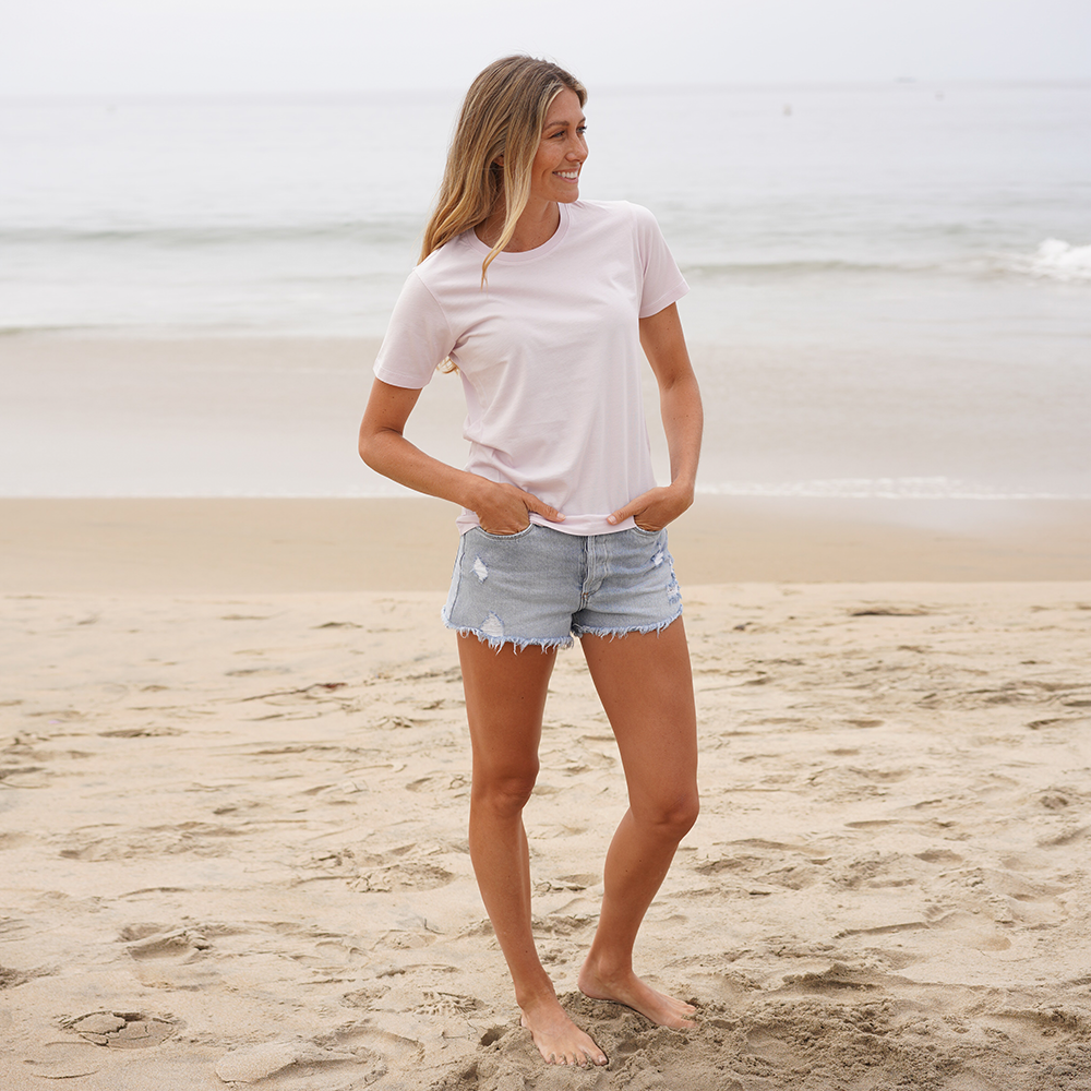Womens Short Sleeve Crew Neck