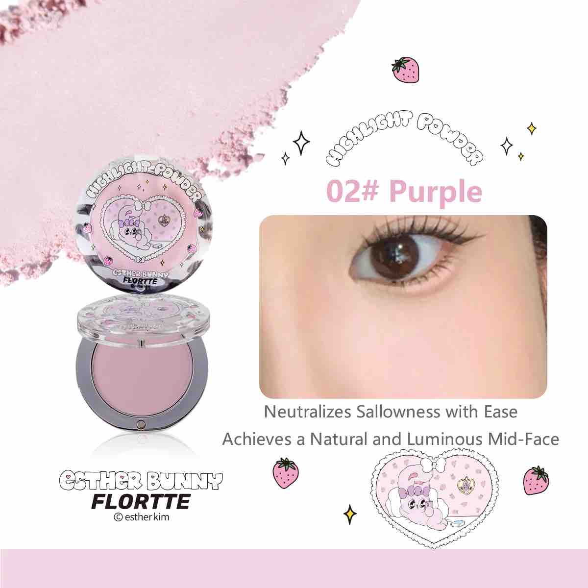 Flortte Esther Bunny Highlighter Powder