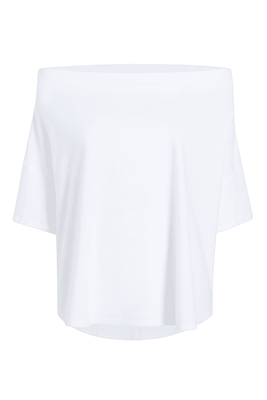 Vintage Cotton Off The Shoulder T-Shirt | White