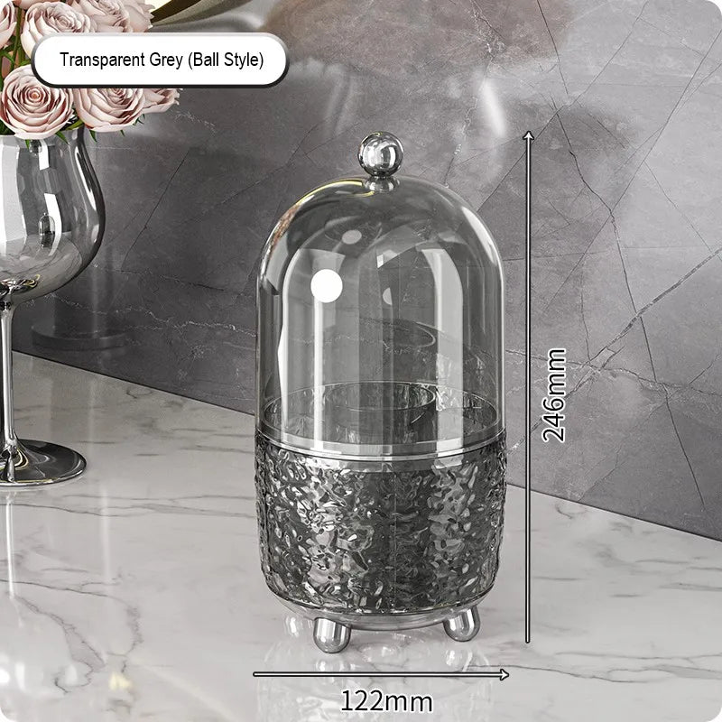360° Rotating Makeup Brushes Holder Portable Desktop Cosmetic Organizer