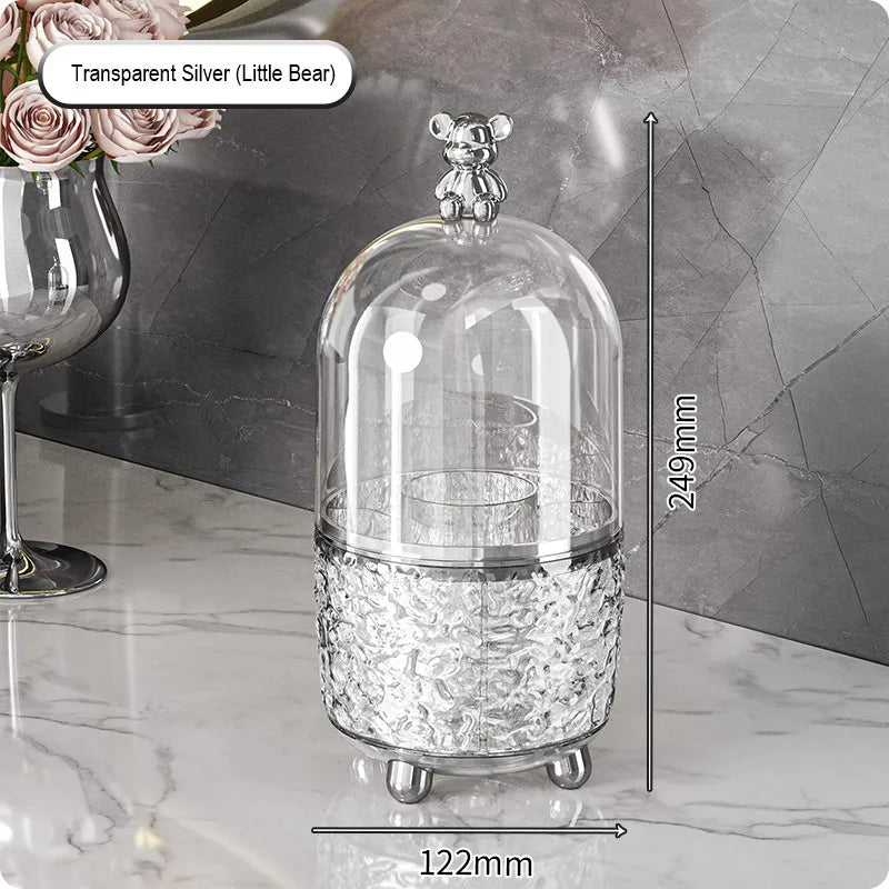 360° Rotating Makeup Brushes Holder Portable Desktop Cosmetic Organizer