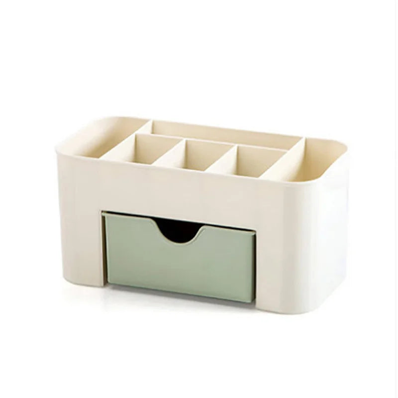 Double Layer Plastic Makeup Organizers Storage Box Cosmetic Drawers