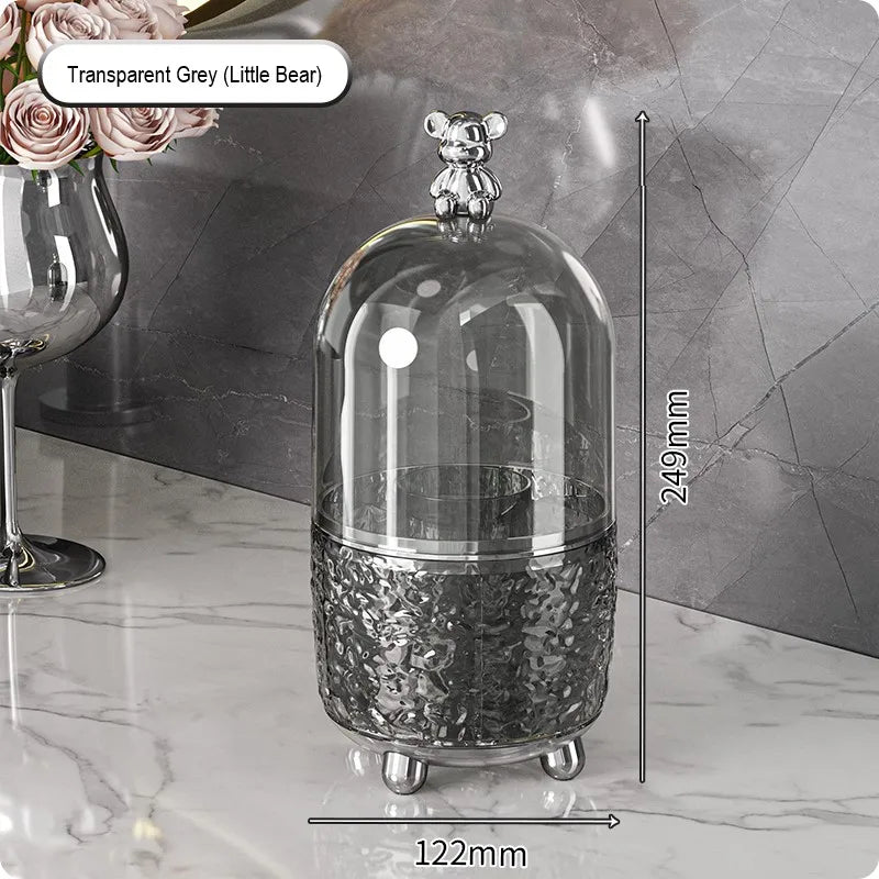 360° Rotating Makeup Brushes Holder Portable Desktop Cosmetic Organizer