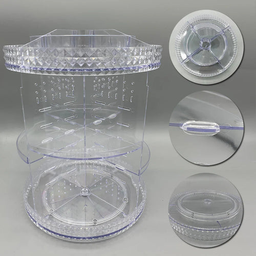 360 Degree Rotation Make Up Organizer Box Cosmetic Organizer