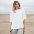 Womens Relaxed Fit Curved Hem Heavyweight Tee