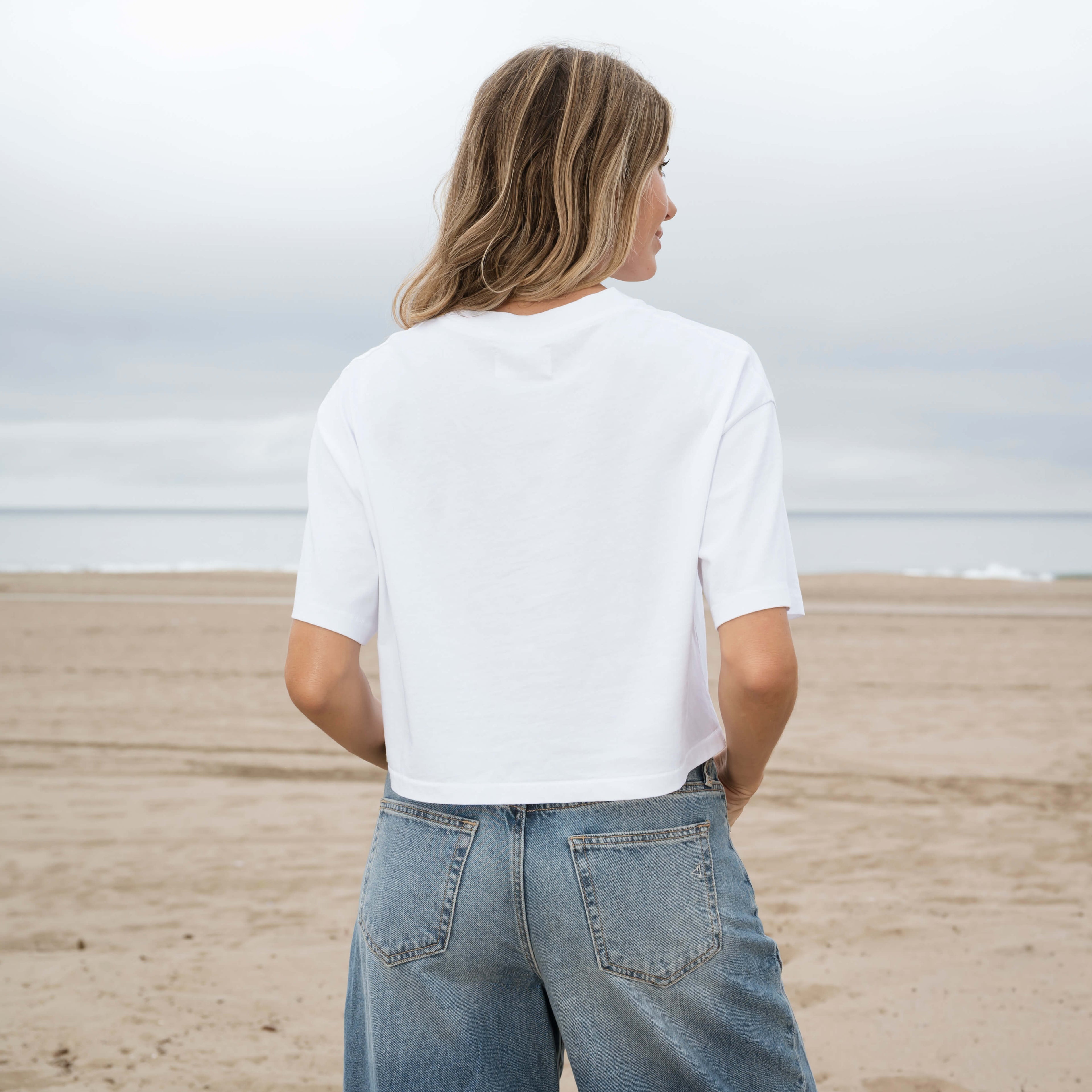 Womens Boxy Crop Heavyweight Tee
