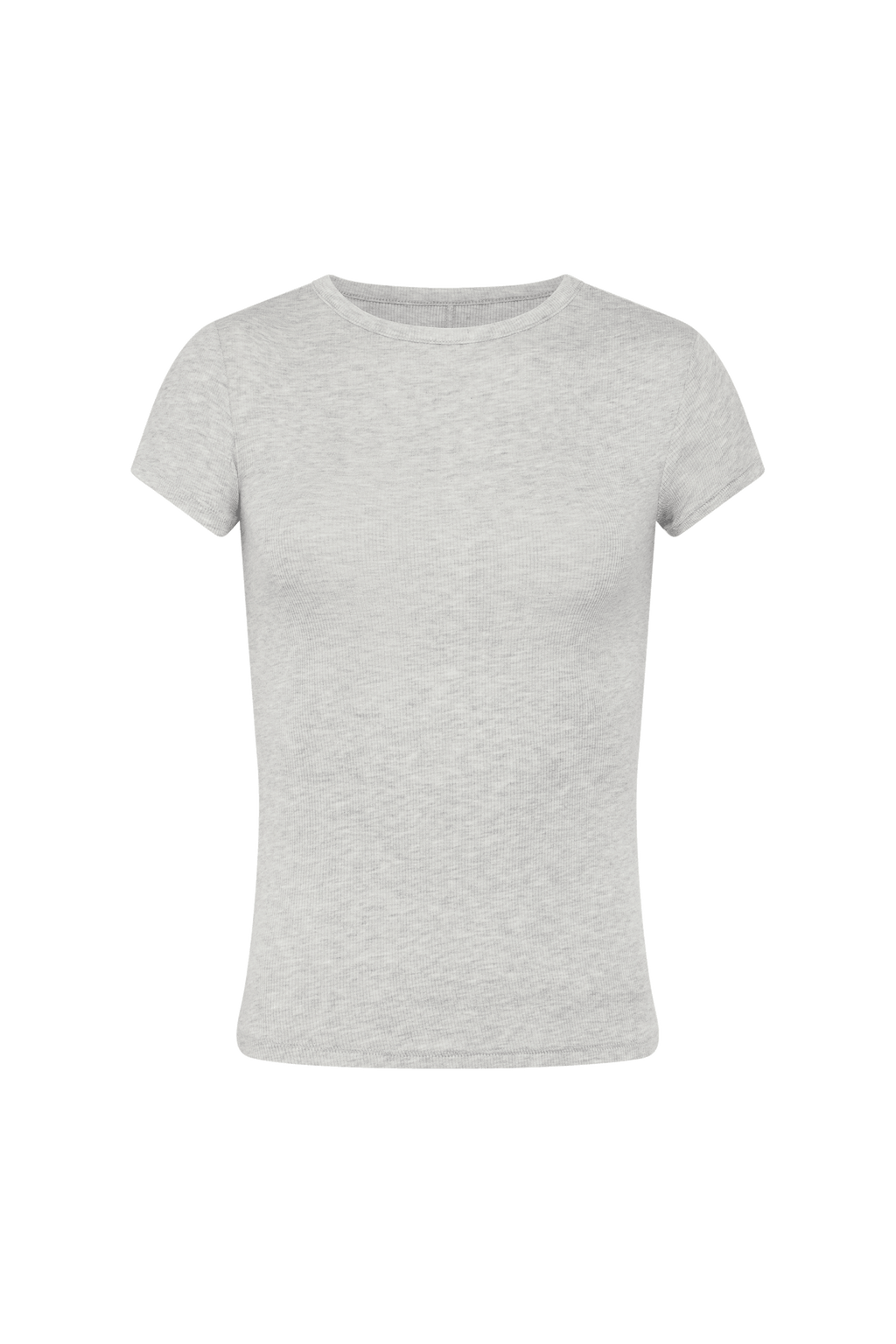 Slinky Rib Tee | Heather Grey